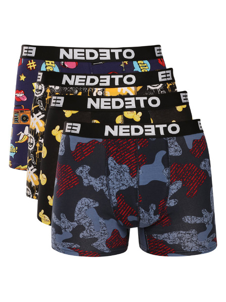 Nedeto Комплект от четири - мъжки боксерки Nedeto многоцветни