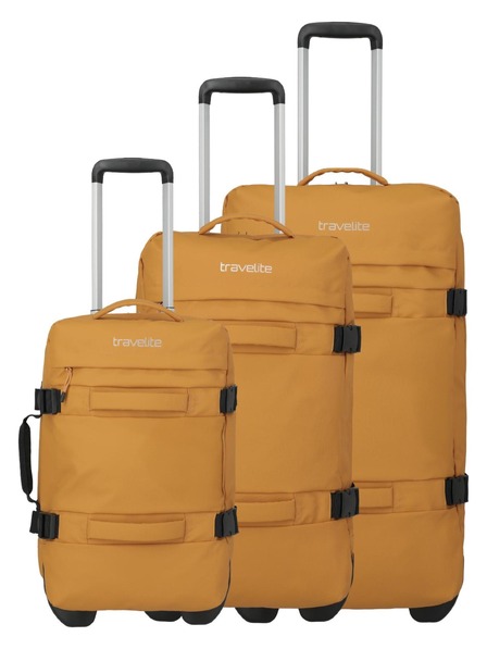 Travelite Набор пътни куфари Travelite Bolonia Wheeled Duffle S,M,L Yellow
