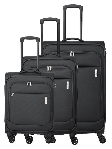 Travelite Набор пътни куфари Travelite Priego S,M,L Anthracite