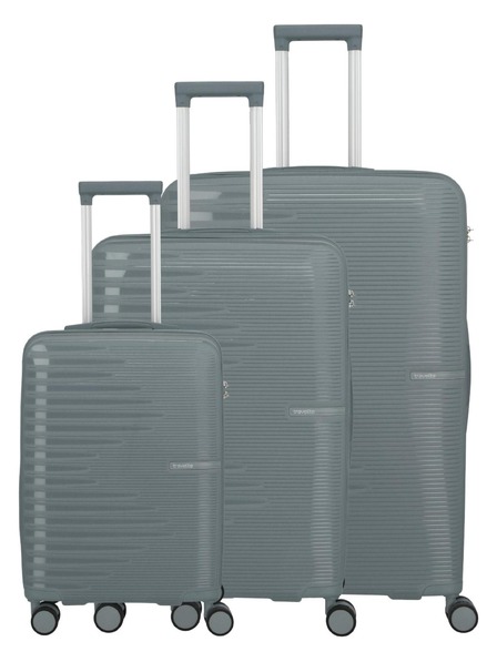 Travelite Набор пътни куфари Travelite Pacific S,M,L Anthracite