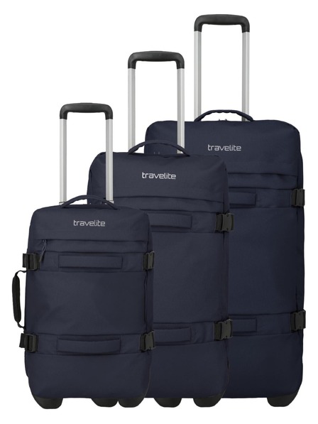 Travelite Набор пътни куфари Travelite Bolonia Wheeled Duffle S,M,L Navy