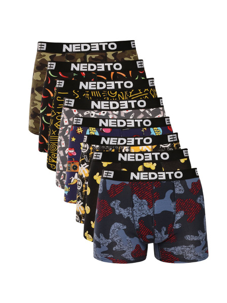 Nedeto Комплект от осем - мъжки боксерки Nedeto многоцветни