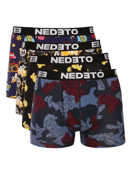 Nedeto Комплект от четири - мъжки боксерки Nedeto многоцветни