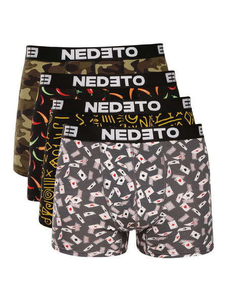 Nedeto Комплект от четири - мъжки боксерки Nedeto многоцветни
