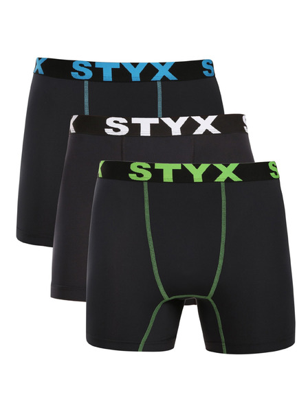 Styx Комплект от три - мъжки функционални боксерки Styx черни