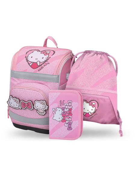 BAAGL  BAAGL НАБОР 3 Zippy Plus Hello Kitty Sweet Leopard: ранец, пенал, торбичка GRS