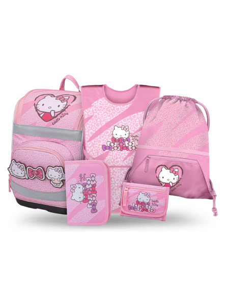 BAAGL  BAAGL НАБОР 5 Zippy Plus Hello Kitty Sweet Leopard: ранец, пенал, торбичка, престилка, портмоне GRS