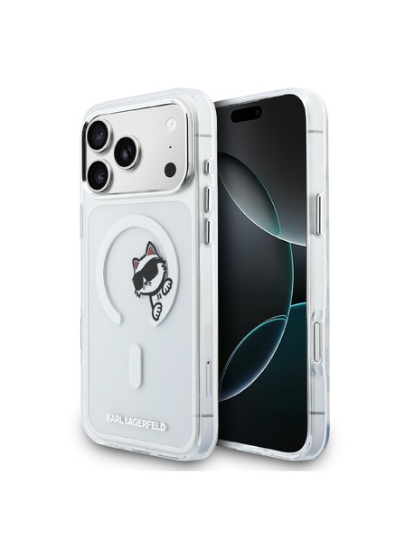 Karl Lagerfeld Karl Lagerfeld IML Choupette Peekaboo MagSafe Задна обвивка за iPhone 17 Pro Max Transparent
