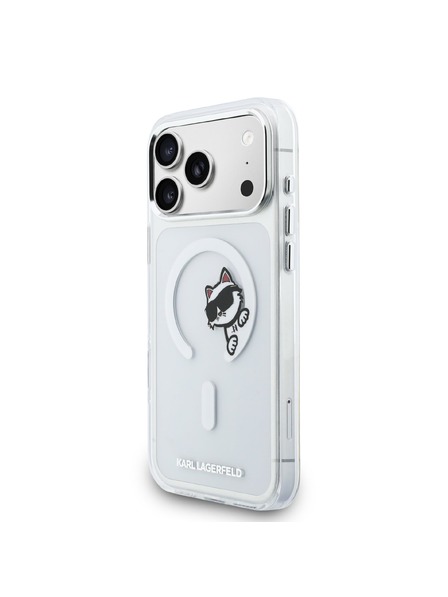 Karl Lagerfeld Karl Lagerfeld IML Choupette Peekaboo MagSafe Задна обвивка за iPhone 17 Pro Max Transparent