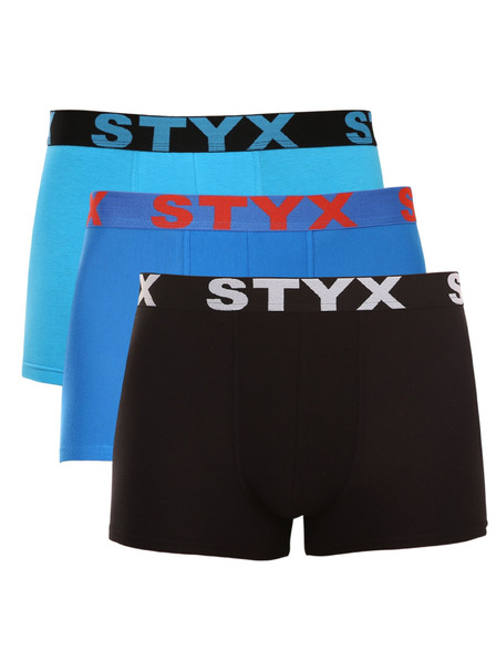 Styx Комплект от три - мъжки боксерки Styx спортни ластични многоцветни