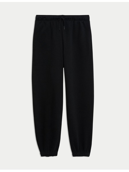 Marks & Spencer Спортни панталони с висок дял памук (6–16 години) Marks & Spencer черна