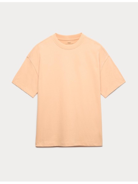 Marks & Spencer Еднотонна тениска от чист памук (2–16 години) Marks & Spencer оранжева