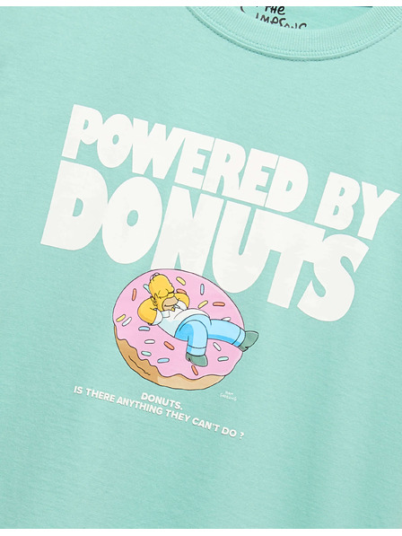 Marks & Spencer Тениска с мотив The Simpsons™ от чист памук (6–16 години) Marks & Spencer синя