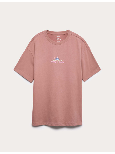 Marks & Spencer Тениска Lilo & Stitch™ от чист памук (6–16 години) Marks & Spencer кафява