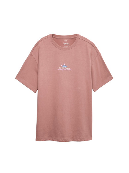 Marks & Spencer Тениска Lilo & Stitch™ от чист памук (6–16 години) Marks & Spencer кафява