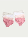 Marks & Spencer Памучни slip с еластан, 10 броя в опаковка (2–14 години) Marks & Spencer многоцветен