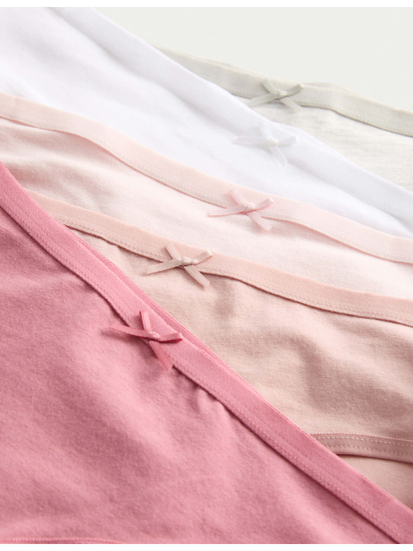 Marks & Spencer Памучни slip с еластан, 10 броя в опаковка (2–14 години) Marks & Spencer многоцветен