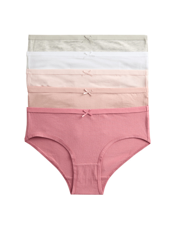 Marks & Spencer Памучни slip с еластан, 10 броя в опаковка (2–14 години) Marks & Spencer многоцветен