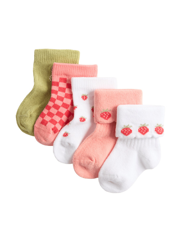 Marks & Spencer Детски чорапи с висок дял на памука, 5 броя Marks & Spencer многоцветен