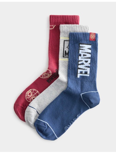 Marks & Spencer Чорапи Spider-Man™ с висок процент памук, 3 двойки Marks & Spencer червен