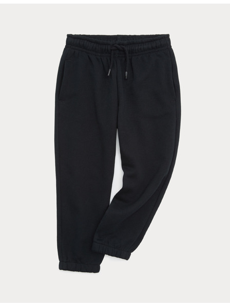 Marks & Spencer Еднобойни спортни панталони с висок процент памук (2–8 години) Marks & Spencer черен