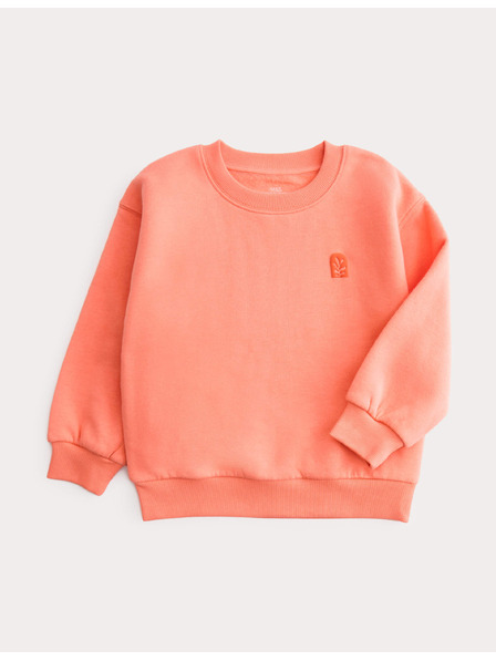 Marks & Spencer Суитшърт с висок процент памук и графика от листа (2–8 години) Marks & Spencer оранжев