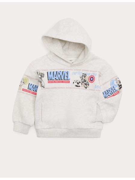 Marks & Spencer Суитшърт Marvel™ с качулка и висок процент памук (2–8 години) Marks & Spencer сива
