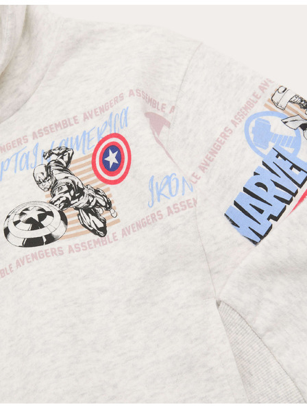 Marks & Spencer Суитшърт Marvel™ с качулка и висок процент памук (2–8 години) Marks & Spencer сива