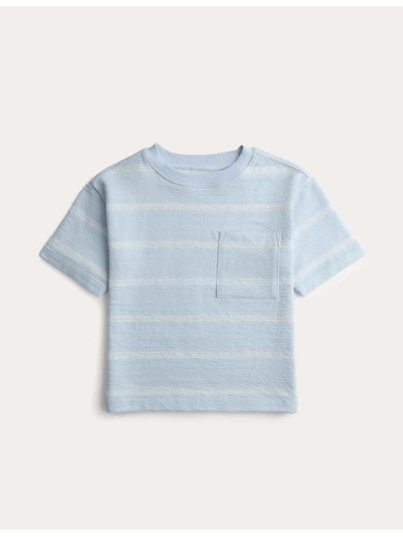 Marks & Spencer Райета тениска с текстура, от чист памук (2–8 години) Marks & Spencer синя