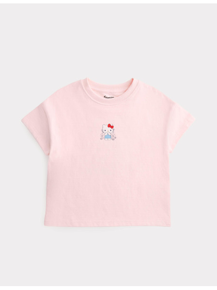 Marks & Spencer Тениска с мотив Hello Kitty™, от чист памук (2–8 години) Marks & Spencer розова