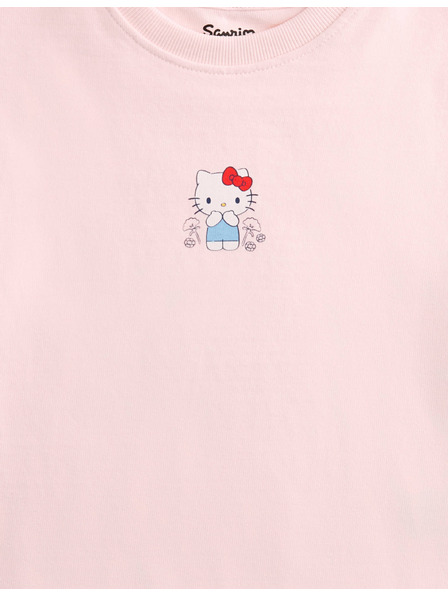 Marks & Spencer Тениска с мотив Hello Kitty™, от чист памук (2–8 години) Marks & Spencer розова