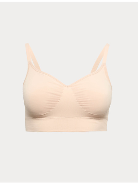 Marks & Spencer Безшевен сутиен без костици с форма на тялото Marks & Spencer бежов