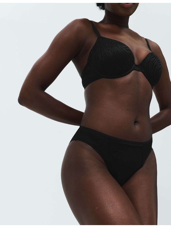 Marks & Spencer Дантелен сутиен Body с костици и половин чашки (A-E) Marks & Spencer черен