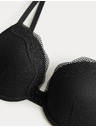 Marks & Spencer Дантелен push-up сутиен с дълбокото деколте Jasmine с костици, (размер A–E) Marks & Spencer черен