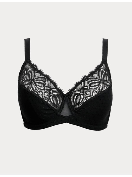 Marks & Spencer Сутиен Amelia с намаляващ ефект, костици и дантела, размер (C–H) Marks & Spencer черен
