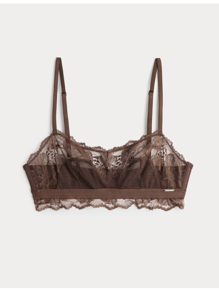 Marks & Spencer Дантелена мини бюстхалтер Savannah без кости Marks & Spencer кафяв