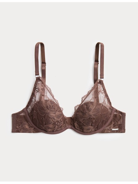 Marks & Spencer Деколтен бюстхалтер Savannah с кости и дантела, комплект размер A–E Marks & Spencer кафяв