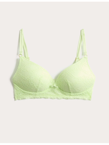 Marks & Spencer Дантелен деколтен бюстхалтер Ida без кости (A-E) Marks & Spencer зелен