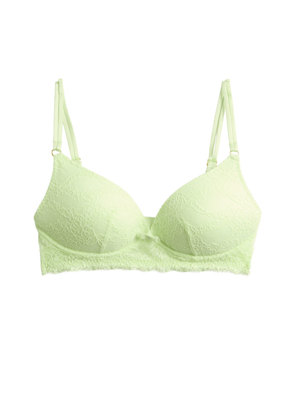 Marks & Spencer Дантелен деколтен бюстхалтер Ida без кости (A-E) Marks & Spencer зелен