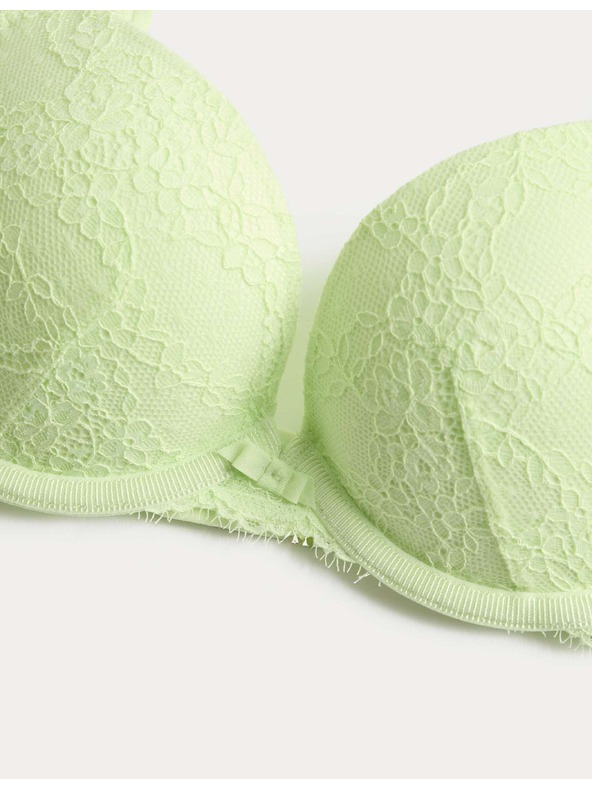 Marks & Spencer Дантелен push-up деколтен бюстхалтер Ida с кости (A–E) Marks & Spencer зелен