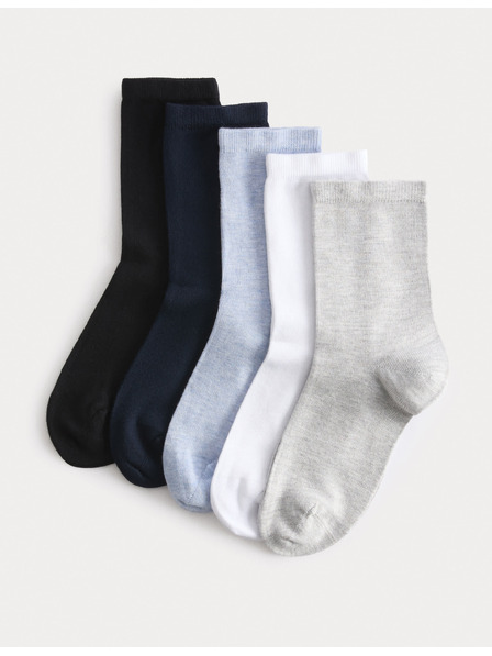 Marks & Spencer Супермеки чорапи до глезена, 5 броя Marks & Spencer синя