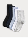 Marks & Spencer Супермеки чорапи до глезена, 5 броя Marks & Spencer синя