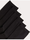 Marks & Spencer 5 броя супермеки чорапи до глезена с цветни блокове Marks & Spencer черна