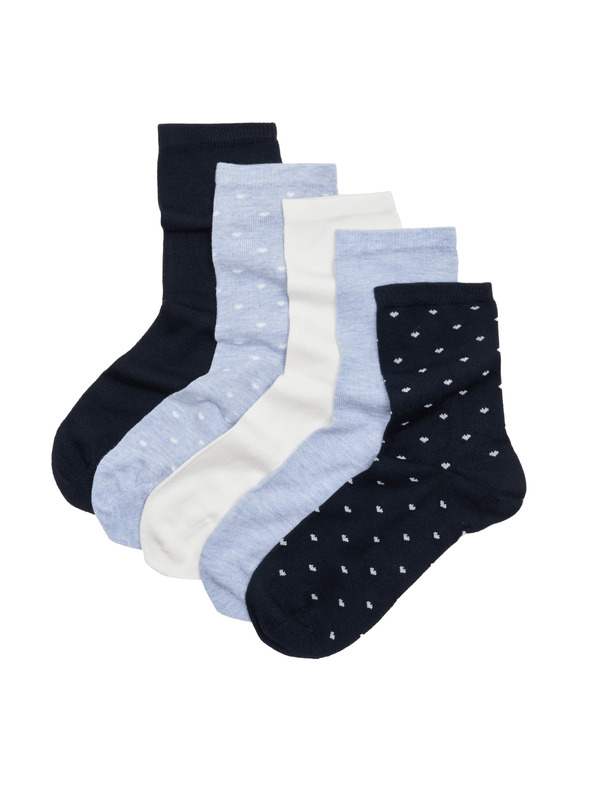 Marks & Spencer Супермеки чорапи до глезена, 5 броя Marks & Spencer синя