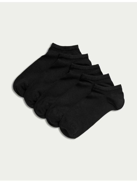 Marks & Spencer 5 чифта ниски чорапи Sumptuously Soft™ Marks & Spencer черна