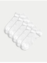 Marks & Spencer 5 чифта ниски чорапи Sumptuously Soft™ Marks & Spencer бяла