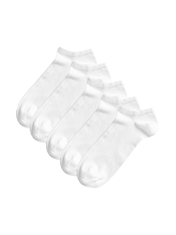 Marks & Spencer 5 чифта ниски чорапи Sumptuously Soft™ Marks & Spencer бяла