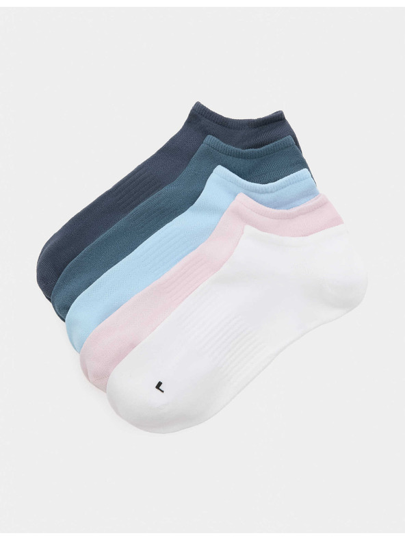 Marks & Spencer Къси чорапи Trainer Liners™ от микрофибър, 5 бр. Marks & Spencer розова