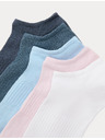 Marks & Spencer Къси чорапи Trainer Liners™ от микрофибър, 5 бр. Marks & Spencer розова