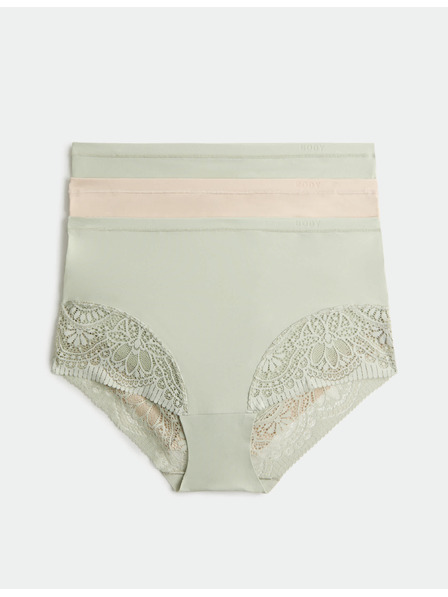 Marks & Spencer Бикини Body Soft™, комплект 3 бр. Marks & Spencer зелен